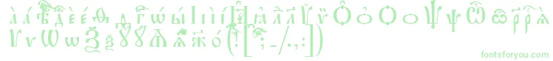 IrmologionIeucsSpacedout Font – Green Fonts on White Background
