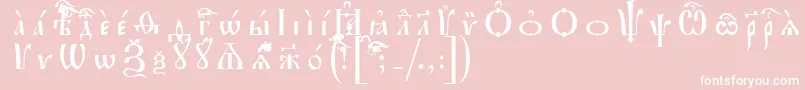 IrmologionIeucsSpacedout Font – White Fonts on Pink Background