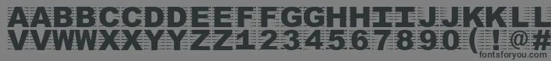 Oszicf Font – Black Fonts on Gray Background