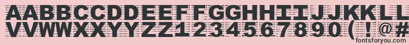 Oszicf Font – Black Fonts on Pink Background