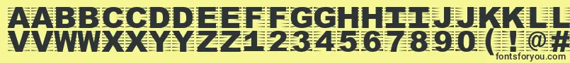 Oszicf Font – Black Fonts on Yellow Background