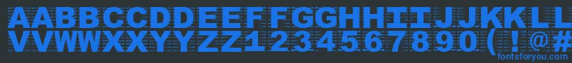 Oszicf Font – Blue Fonts on Black Background