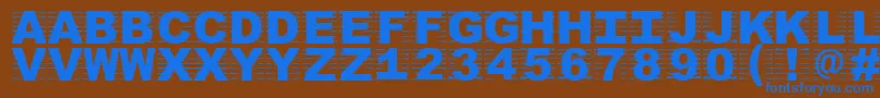 Oszicf Font – Blue Fonts on Brown Background