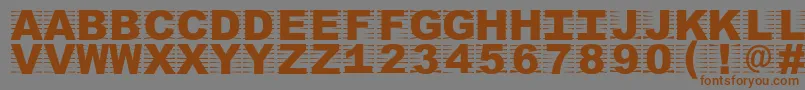 Oszicf Font – Brown Fonts on Gray Background