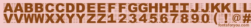 Oszicf Font – Brown Fonts on Pink Background