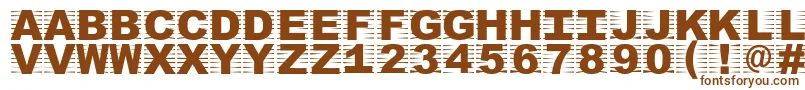 Oszicf-fontti – ruskeat fontit valkoisella taustalla