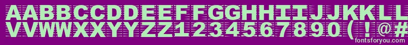 Oszicf Font – Green Fonts on Purple Background