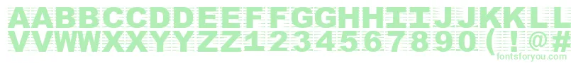 Oszicf Font – Green Fonts on White Background