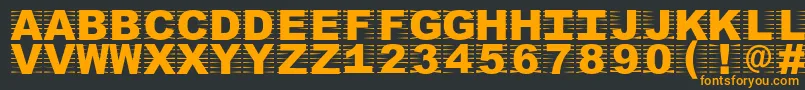 Oszicf Font – Orange Fonts on Black Background