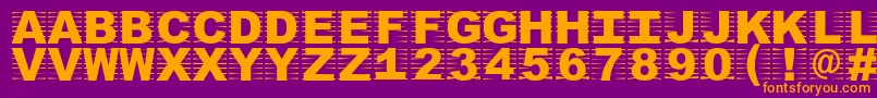 Oszicf Font – Orange Fonts on Purple Background