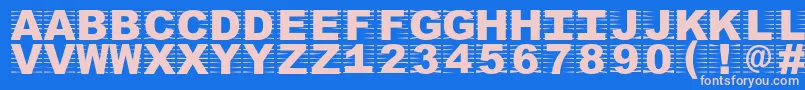 Oszicf Font – Pink Fonts on Blue Background