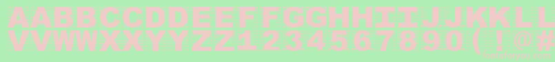 Oszicf Font – Pink Fonts on Green Background