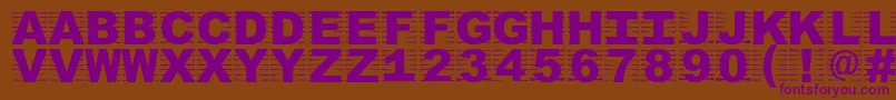 Oszicf Font – Purple Fonts on Brown Background