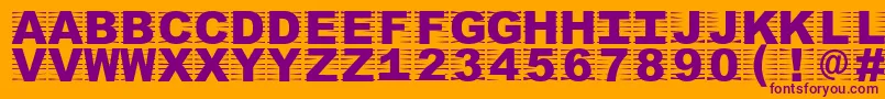 Шрифт Oszicf – фиолетовые шрифты на оранжевом фоне