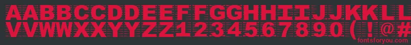 Oszicf Font – Red Fonts on Black Background