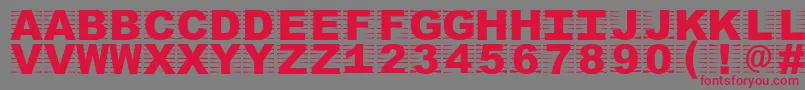 Oszicf Font – Red Fonts on Gray Background