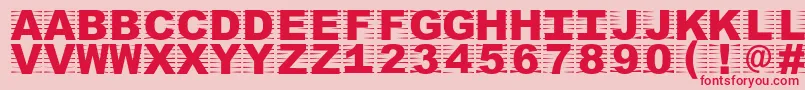 Oszicf Font – Red Fonts on Pink Background