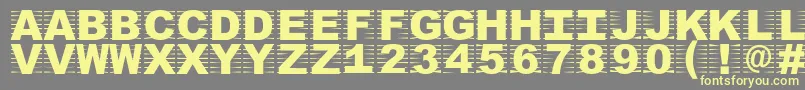 Oszicf Font – Yellow Fonts on Gray Background