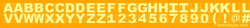 Więcej informacji o czcionce Oszicf Czcionka Oszicf – żółte czcionki na pomarańczowym tle