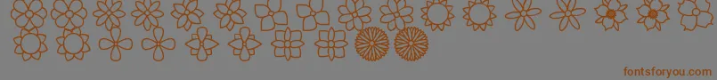 FlowersSt Font – Brown Fonts on Gray Background