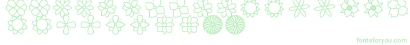 FlowersSt Font – Green Fonts on White Background