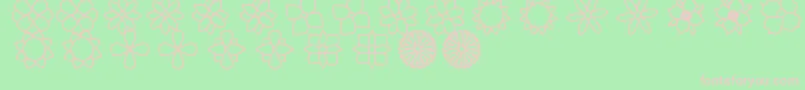 FlowersSt Font – Pink Fonts on Green Background