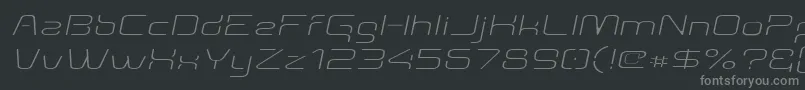 Aunchantedthinexpandedoblique Font – Gray Fonts on Black Background