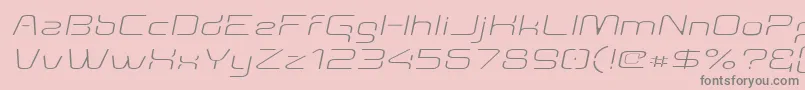 Police Aunchantedthinexpandedoblique – polices grises sur fond rose