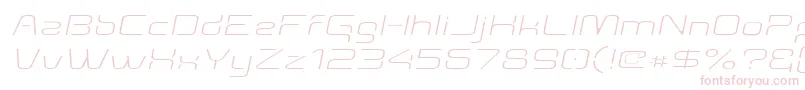 フォントAunchantedthinexpandedoblique – ピンクのフォント