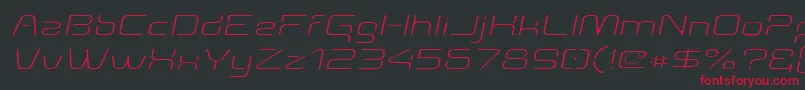 Aunchantedthinexpandedoblique Font – Red Fonts on Black Background