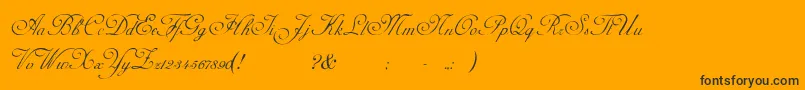 fuente AdinekirnbergScript – Fuentes Negras Sobre Fondo Naranja