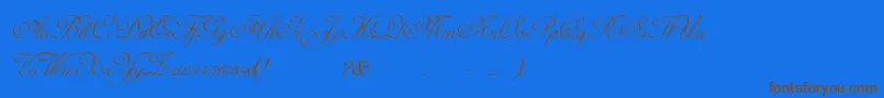 fuente AdinekirnbergScript – Fuentes Marrones Sobre Fondo Azul