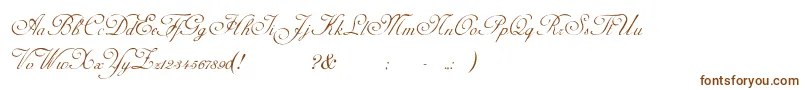 Fonte AdinekirnbergScript – fontes marrons em um fundo branco