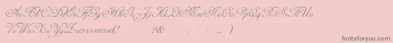 Fonte AdinekirnbergScript – fontes cinzas em um fundo rosa