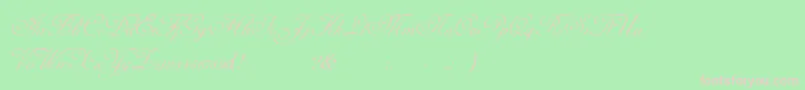 AdinekirnbergScript-Schriftart – Rosa Schriften auf grünem Hintergrund