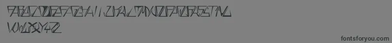 GloryThinItalic Font – Black Fonts on Gray Background