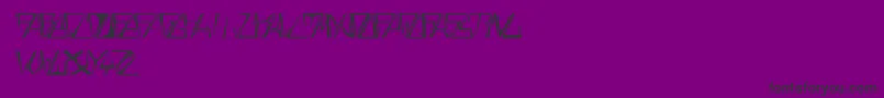 Шрифт GloryThinItalic – чёрные шрифты на фиолетовом фоне