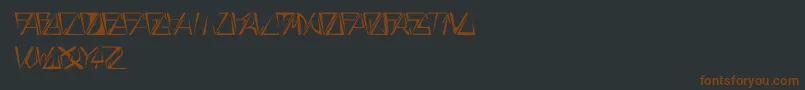 GloryThinItalic-fontti – ruskeat fontit mustalla taustalla