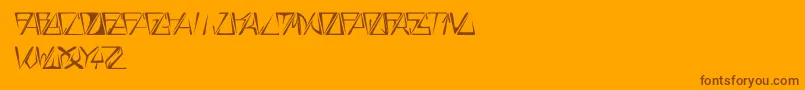 GloryThinItalic-fontti – ruskeat fontit oranssilla taustalla