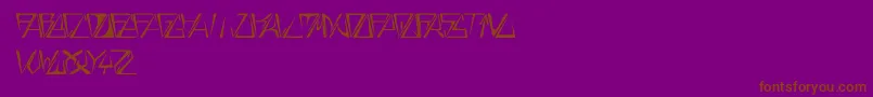 GloryThinItalic Font – Brown Fonts on Purple Background