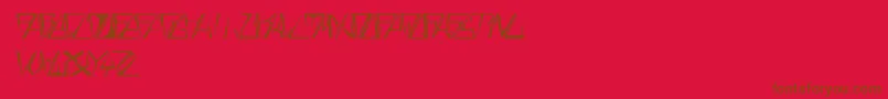 GloryThinItalic Font – Brown Fonts on Red Background