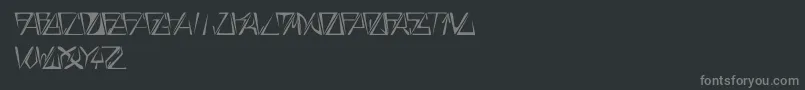 GloryThinItalic Font – Gray Fonts on Black Background