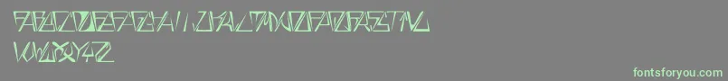 Fonte GloryThinItalic – fontes verdes em um fundo cinza