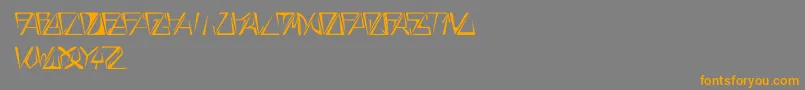 GloryThinItalic-fontti – oranssit fontit harmaalla taustalla