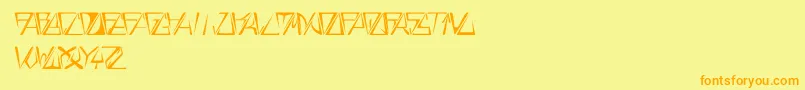GloryThinItalic Font – Orange Fonts on Yellow Background