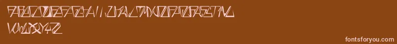 Fonte GloryThinItalic – fontes rosa em um fundo marrom