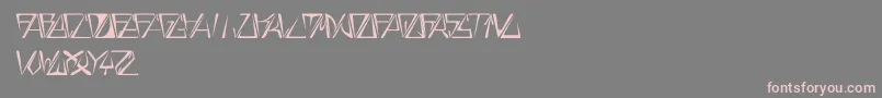 フォントGloryThinItalic – 灰色の背景にピンクのフォント
