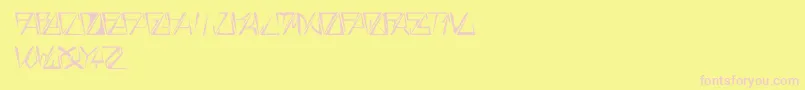 GloryThinItalic Font – Pink Fonts on Yellow Background