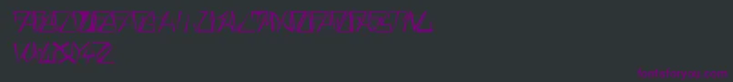 GloryThinItalic-fontti – violetit fontit mustalla taustalla