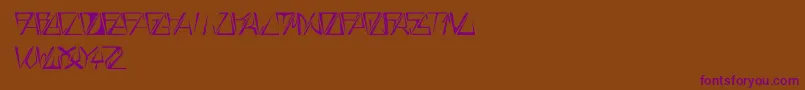 GloryThinItalic-fontti – violetit fontit ruskealla taustalla